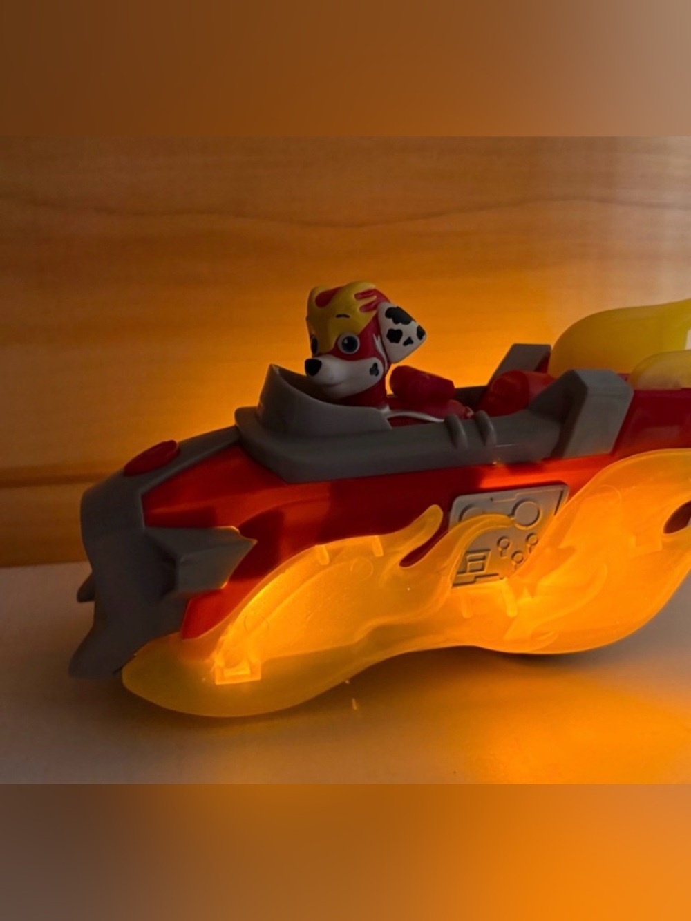 Paw Patrol Marshall Light up mighty pups vehicle, and figure